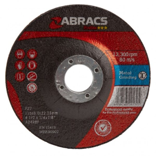 115mm Abracs Metal Grinding Disc
