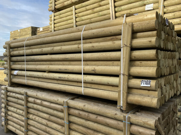 3.6mt Machine Round Poles 100mm