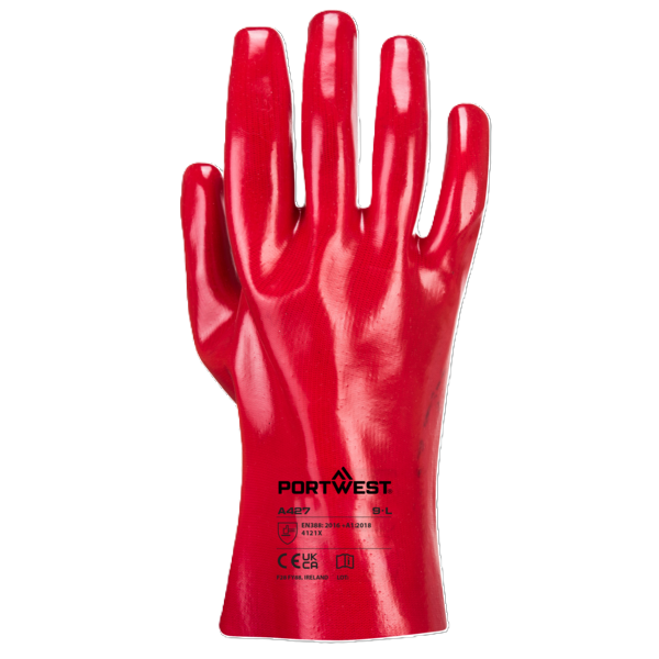 27cm Red PVC Gloves