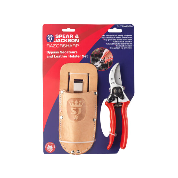 Spear And Jackson CUTTINGSET4 Secateur With A Leather Holster