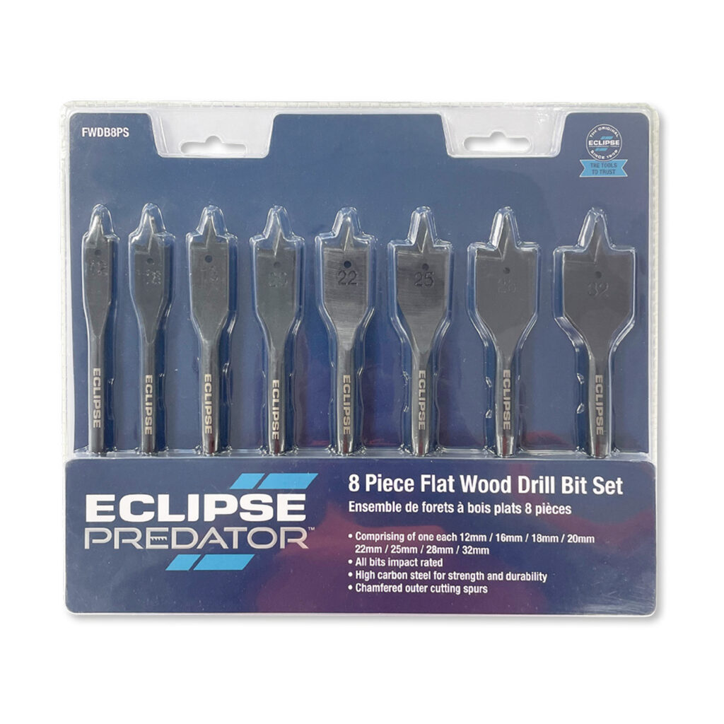 Spear And Jackson FWDB8PS Flat Wood Drill Bit Set
