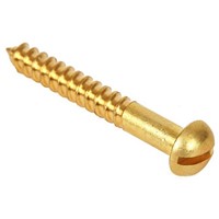 Brass Round Head Slotted Woodscrews