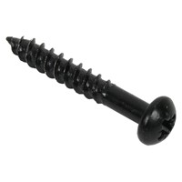 Black Round Head Pozi Woodscrews