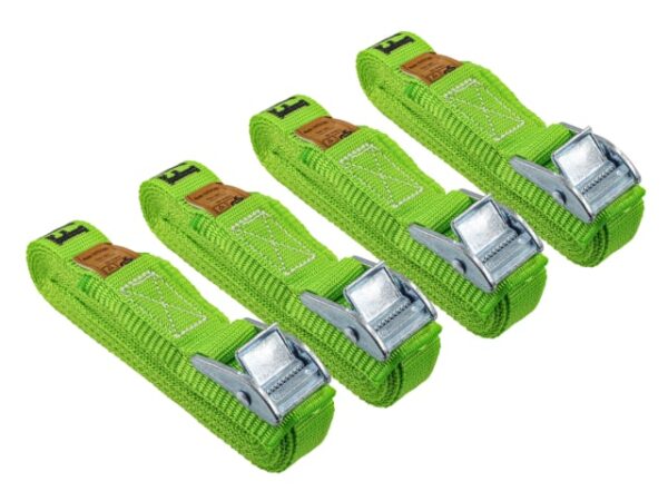 Box of 4 5mt Faithfull Cam Buckle Tie Downs
