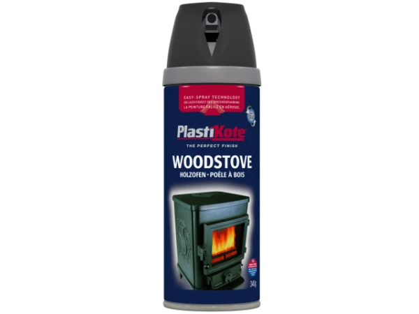 400ml Plastikote Twist And Spray Woodstove Black