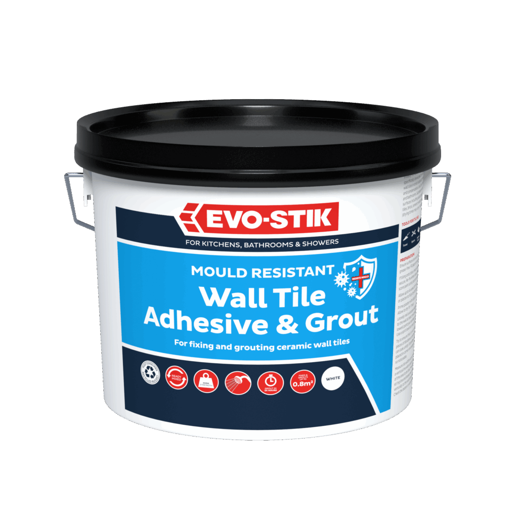 1lt EVO-STIK Mould Resistant Wall Tile Adhesive And Grout