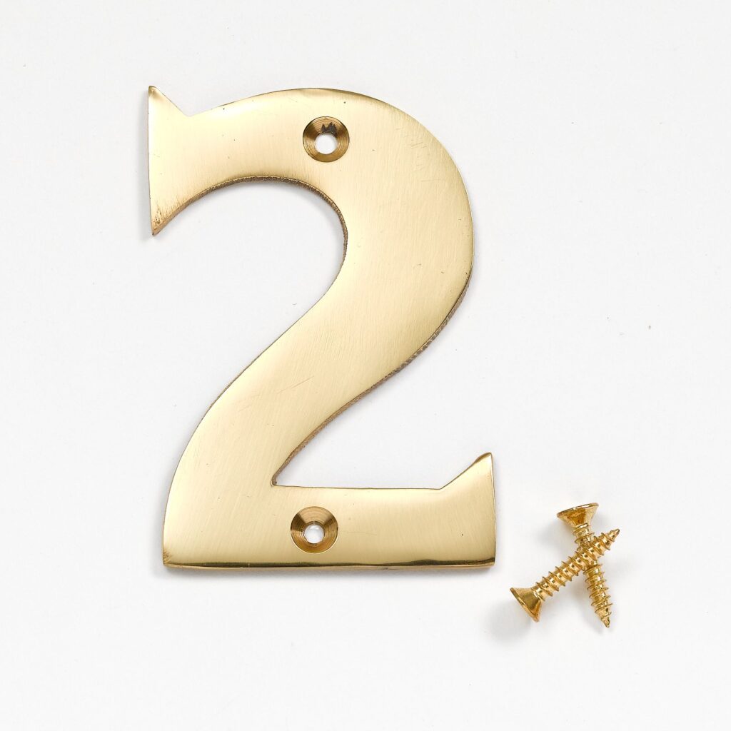 Lacquered Solid Brass Numbers And Letters