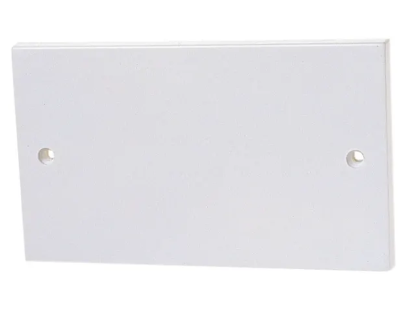 White Blanking Plate 2 Gang