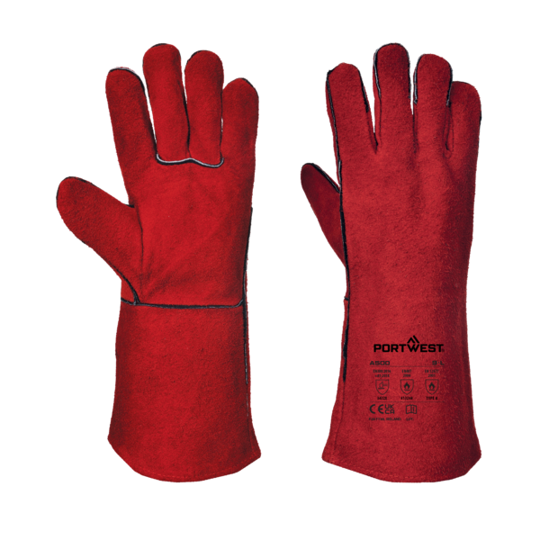 Red Welders Gauntlets