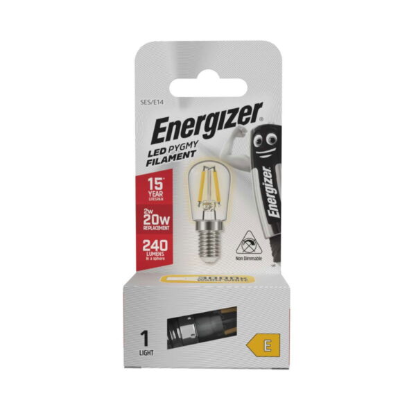 Energizer LED Filament Pygmy E14 (SES) 240lm 2W Bulb Non-Dimmable