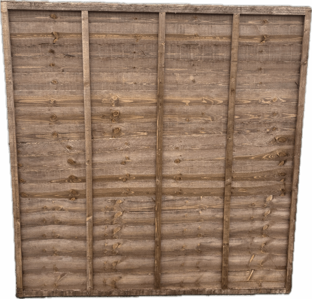 Dark Brown Overlap Fence Panel
