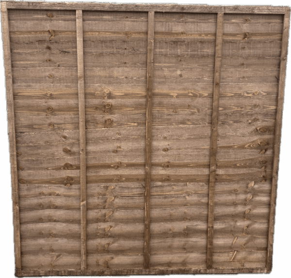 Dark Brown Overlap Fence Panel