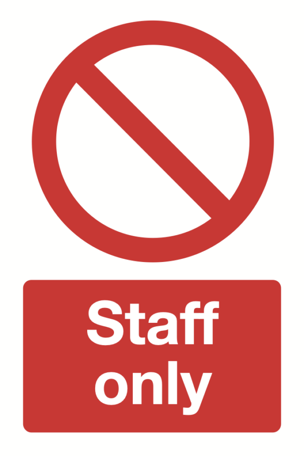 Staff Only Sign