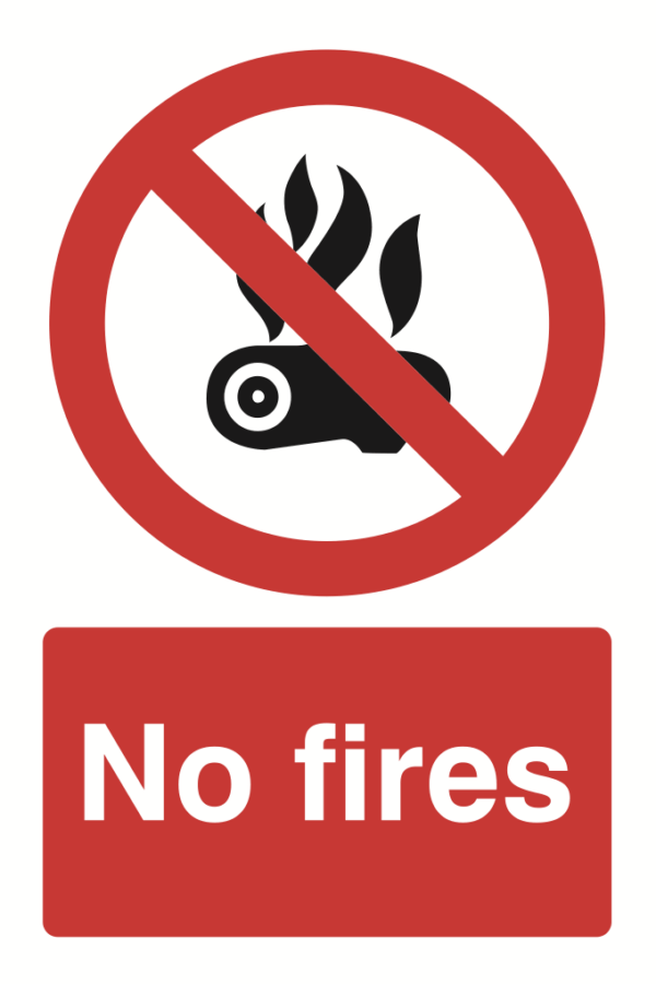 No Fires Sign