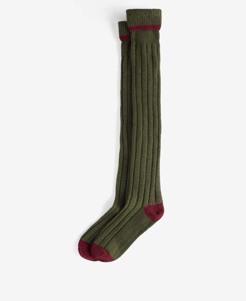 Barbour Contrast Gun Stocking - Olive / Cranberry