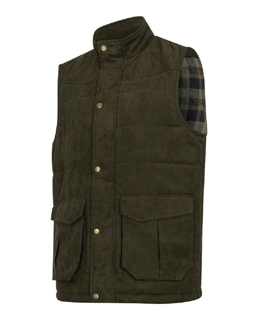 Hoggs of Fife Glenbervie Quilted Gilet - Loden