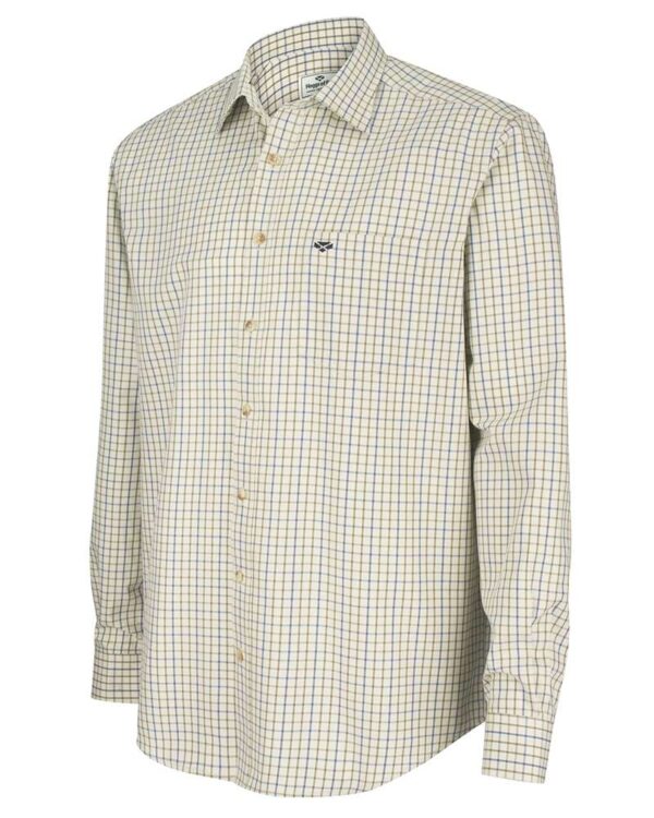Hoggs of Fife Inverness Cotton Tattersall Shirt - Navy/Olive