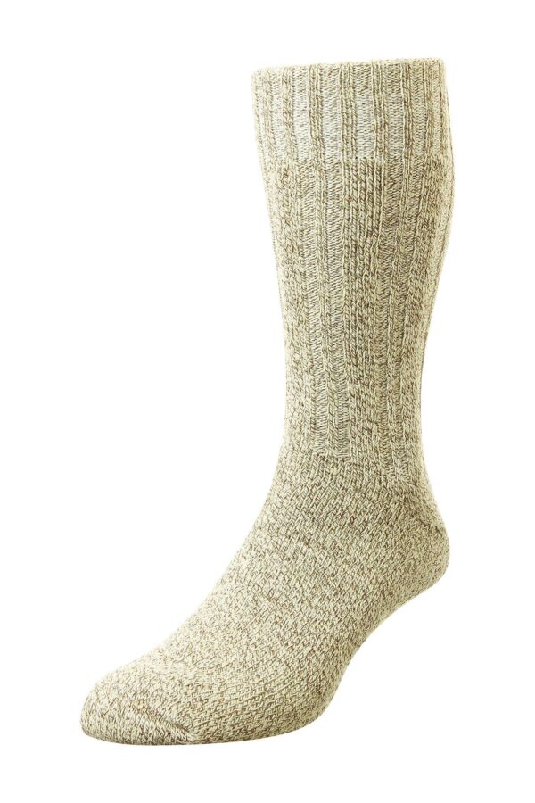 HJ Hall Socks Cotton Rich Boot Socks - Beige