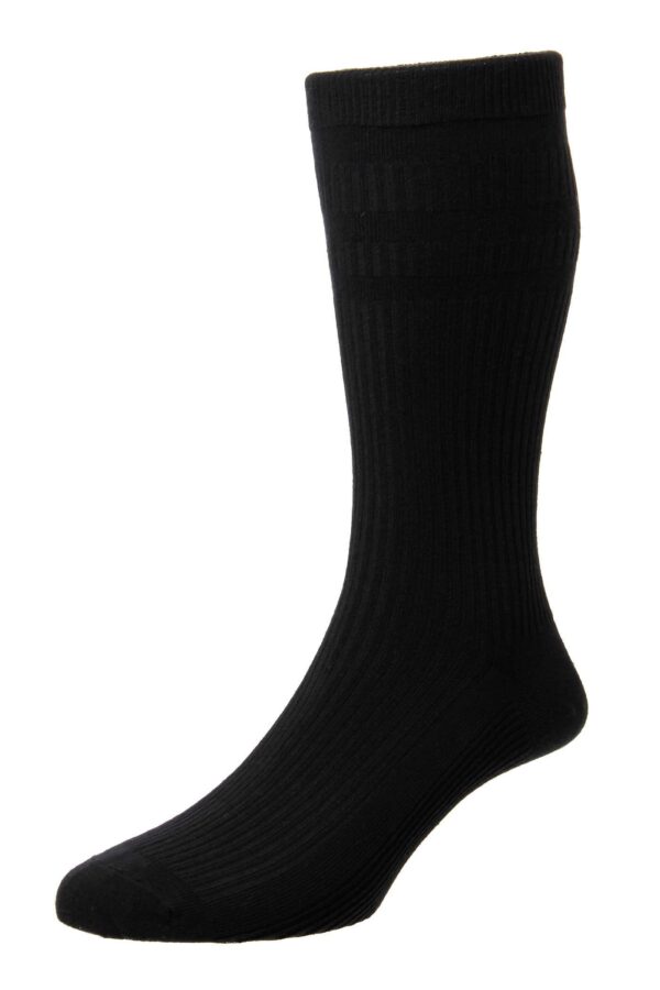 HJ Hall Socks Cotton Softop Socks – Black