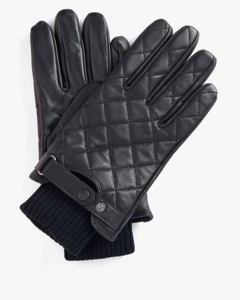Barbour Quilted Leather Gloves